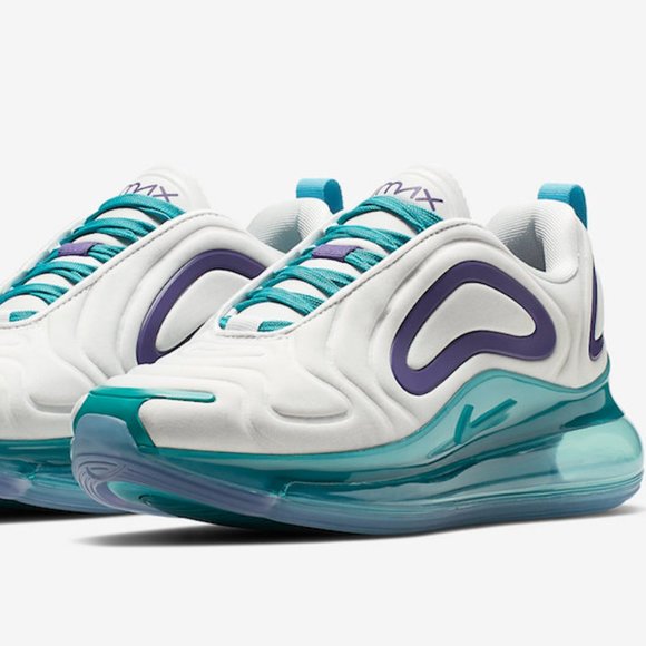 Nike Air Max 720 White Purple Spirit Teal Running - Picture 1 of 11